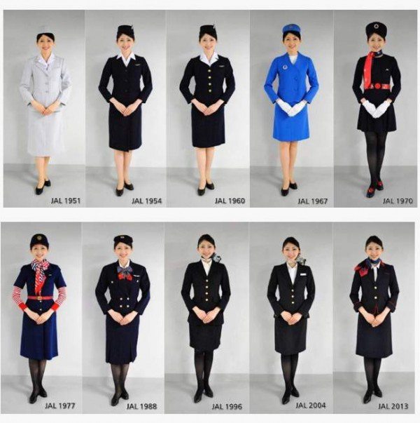 일본항공 승무원 유니폼 변천사.jpg