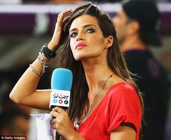 Sara Carbonero Hottest Female reporter at Mediaset World Cup 2014 