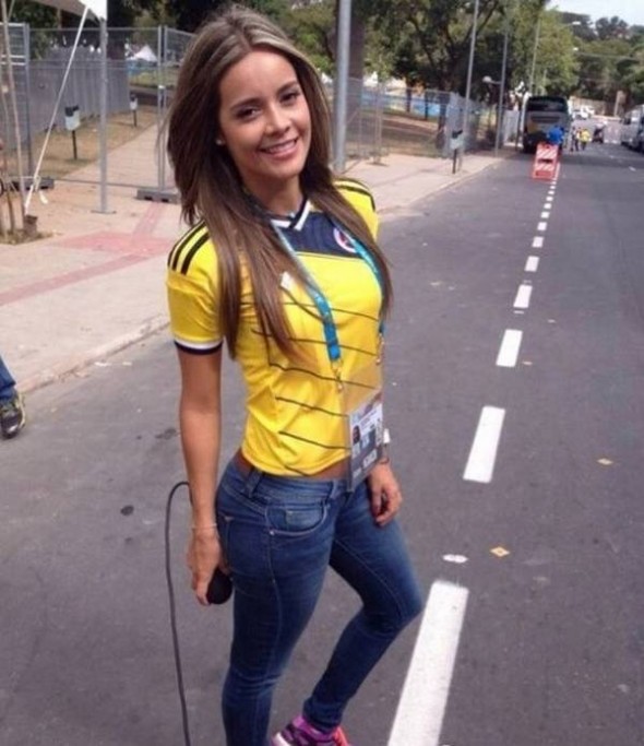 Alejandra Buitrago is sports reporter broadcaster RCN Television, Colombia