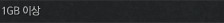 1GB 이상